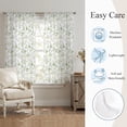 thumbnail image 6 of Green Wildflowers Sheer Curtains 63 Inches Long, Farmhouse Botanical Floral Light Filtering Window Curtains for Living Room/Bedroom, Rod Pocket Voile Sheer Curtain Drapes, 52"W x 63"L, 2 Panels, 6 of 9