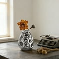 thumbnail image 6 of Loespoir Honeycomb Openwork Ceramic Flower Vase, Hollowed Decorative Vase For Living Room, Dinner Room, Bedroom, Office, Unique Design, Table Centerpiece(Silver), 6 of 6