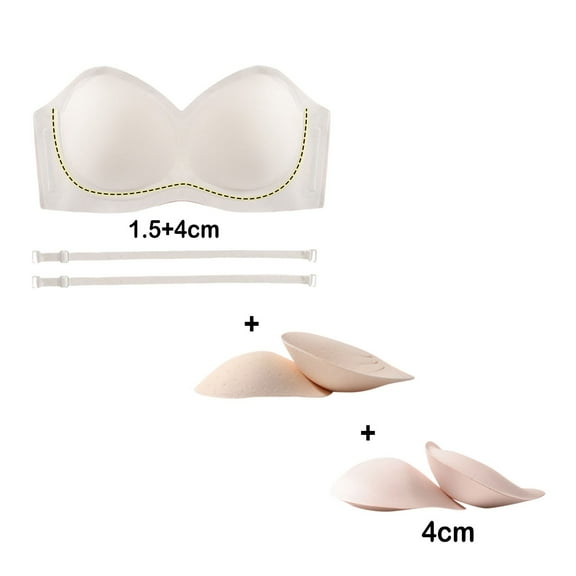 Strapless Bras for Women – Minimizer Push Up Tube Top Versatile Camisoles & Tanks Home And Vacation With Detachable Straps And Built In Pad All Seasons