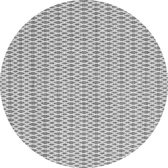 Ahgly Company Indoor Round Abstract Gray Contemporary Area Rugs, 3' Round