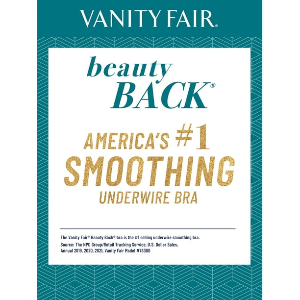 Vanity Fair Women's Full Figure Beauty Back Smoothing Bra (36C-42H),  Underwire-Deco Rose