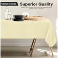 thumbnail image 4 of Utopia Kitchen Rectangle Table Cloth 2 Pack, Tablecloth Machine Washable, Polyester Table Cover for Dining, Buffet Parties, Picnics, Events, Weddings and Restaurants (60x126 Inches, Ivory), 4 of 4
