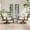 Yellow Rattan,Beige Cushion, variant on 3 Piece Outdoor Bistro Swivel Chairs Set, Patio Bistro Set w/ 360° Swivel Rocking Chairs & Table, All-Weather Conversation Set with Metal Frame for Patio Backyard Porches or Garden - Gray