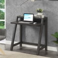 thumbnail image 3 of Convenience Concepts Newport Lilly Two-Tier Desk in Gray Wood Finish, 3 of 5