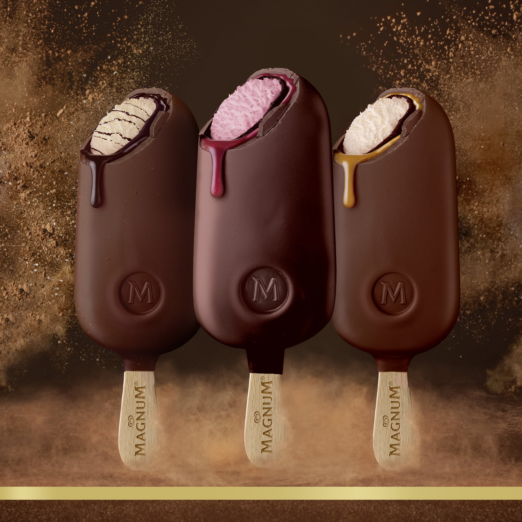 Magnum Double Caramel Ice Cream Bar, 3 x 90 ml
