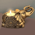 thumbnail image 6 of ckepdyeh A-Gold Animal Candle Holders Elephant Sculpture Tea Light Candle Holder Deco Small Candle Stick Holders Good Lucky Gift, 6 of 7