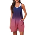 thumbnail image 1 of YDLCAFD Rompers For Women Summer Casual Sleeveless Straps Loose Jumpsuit Overall Shorts With Pockets L, 1 of 5