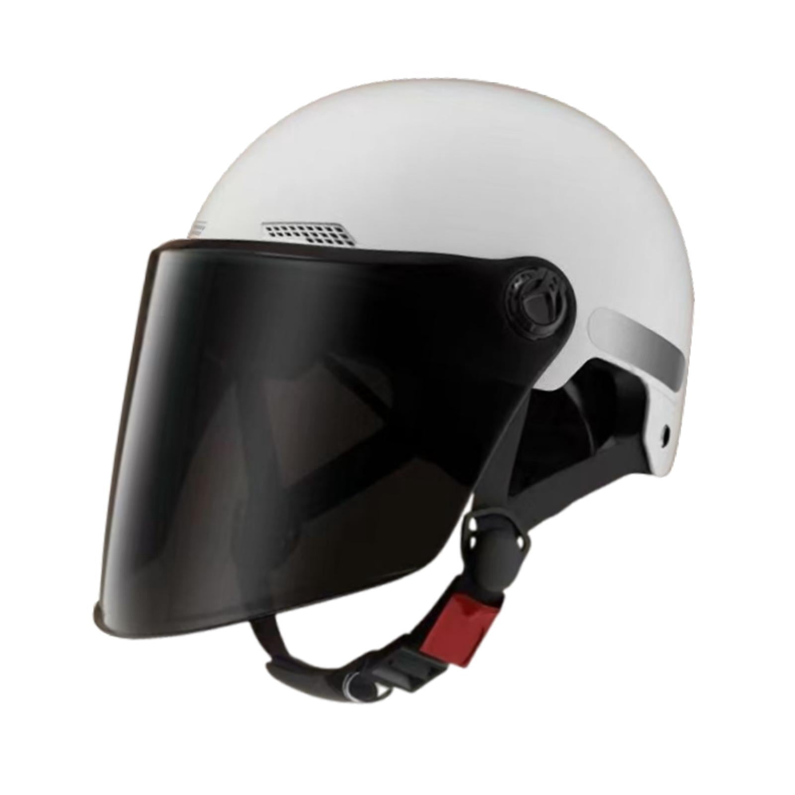 Nishiyuenyi Motorcycle Half Helmet Accessories Vintage Design for Cycling Bike Motocross White