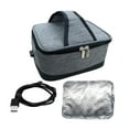 thumbnail image 2 of Luzkey Heated Lunch Box Food Heating Bag with Zipper, Heater USB Electric Heating Bag, Food Warmer for Camping Cooking Picnic Office gray, 2 of 8
