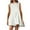 White, variant on Lovzfmll Cocktail Dresses for Women, Women Casual Loose Solid Patchwork Pleated Sleeveeless Round Dress Red XL