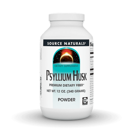 Source Naturals Psyllium Husk Powder - Premium Dietary Fibre - 12 oz Powder