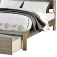 thumbnail image 4 of Benzara Kali Wood California King Size Platform Bed in Light Tan Brown, 4 of 5