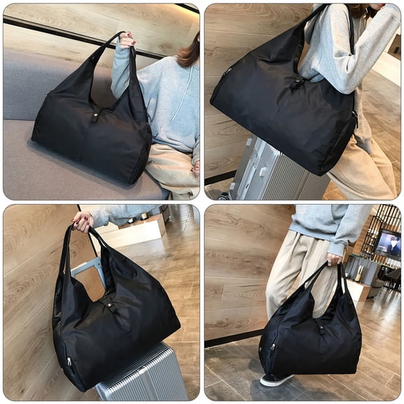 FOMIYES Large Capacity Foldable Sports Bag with Elastic Buckle, Convenient Handbag for Yoga Mat and Gym Essentials