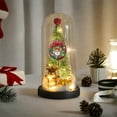 thumbnail image 4 of Christmas Porch Decor Table Top Christmas Tree Christmas Decoration Small Imitation Glass Cover Mini With Light Emitting Snow Falling Small Christmas Tree Desktop Ornament, 4 of 9