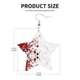 thumbnail image 3 of Leather Earrings Dangle For Women Blood Splatter Trendy Star Earrings Lightweight Fashion, 3 of 6