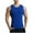Blue, variant on Wyobmus Mens Active Tank Tops Slim Fitted Basketball Shirt Summer Loose Brathable Ribbed Workout Gym Tank Top S-3X Black