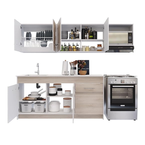 COCINA INTEGRAL MODULAR LOG 2.40CM MDP cafe