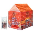 thumbnail image 4 of Fire Station Play Tent for 1-3 Years, DIY Children's Playhouse with Sturdy Poles, Indoor Outdoor Pretend Play Tent, Foldable Firefighter Tent, 4 of 9