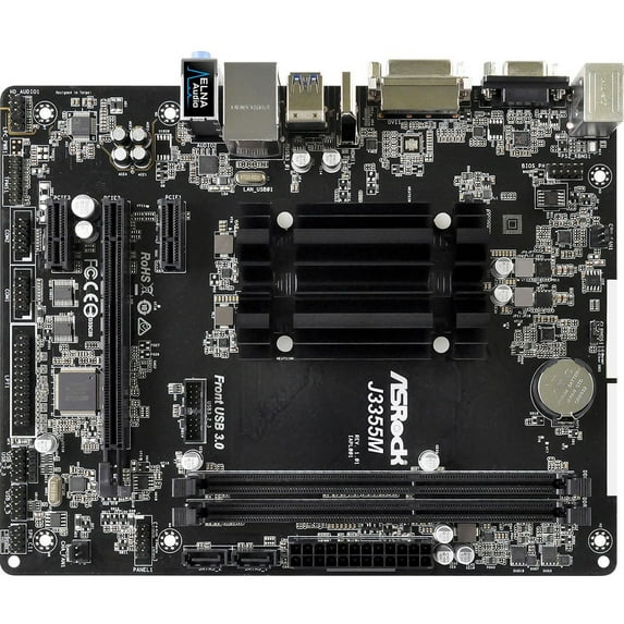 ASRock J3355M Desktop Motherboard, Intel Chipset, Micro ATX