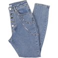 thumbnail image 3 of We Wore What Womens Danielle Distressed High Rise Straight Leg Jeans, 3 of 5