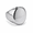 Silver, variant on Men’s Oval Signet Ring, Stainless Steel Chunky Statement Ring, Smooth Domed Face, US Sizes 7–13, Minimalist Fashion Ring for Casual Wear and Gift for Him