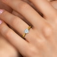 thumbnail image 4 of Gem Stone King 14K Two Tone Gold White Moissanite Solitaire Engagement Ring for Women | 1.08 Cttw | Heart Shape 6.5MM | Available in Size 5,6,7,8,9, 4 of 7