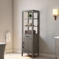 thumbnail image 2 of Vanity Art 21" Freestanding Linen Cabinet with Soft Close Door and Drawer, 2 of 10
