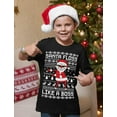 thumbnail image 2 of Tstars Boys Unisex Ugly Christmas Santa Floss Like a Boss Toddler Boy T Shirt, 2 of 5