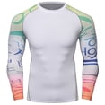 thumbnail image 3 of iiniim Men's UPF50+ Rashguard Shirt Long Sleeve Sunsuit Beach Athletic Swimwear Workout Sweatshirt Type E L, 3 of 5