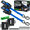 Blue, variant on Rhino USA 1"x9' Integrated Bed-Mounted (FORD ONLY) Retractable Ratchet Straps - Ford Trucks (2015+ F-150 & 2017+ F-250) – BoxLink Compatible, Removable, 360° Swivel, Heavy-Duty Tie Downs