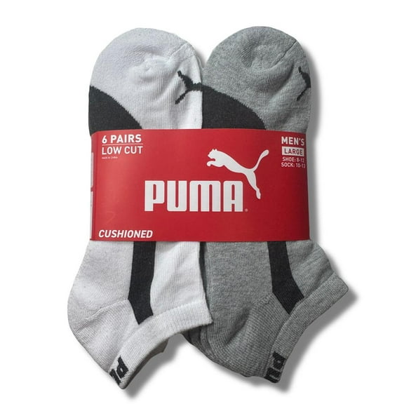 PUMA Mens 6 Pack Low Cut Socks 111