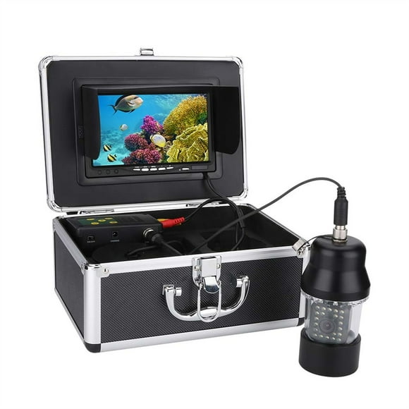 Caméra Vidéo de Pêche sous-Marine 15 m 30 m Détecteur de Poissons Enregistreur Vidéo DVR 7 Pouces Carte 8G Étanche 22 LED 360 Degrés, Dispositif d'Observation de Pêche