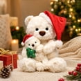 thumbnail image 2 of LXGGDDO Christmas Teddy Bear Stuffed Animal - Adorable Xmas Plush Toy with Hat and Scarf - Soft and Cuddly Winter Companion for Kids and Seniors - 10 inch, 2 of 6