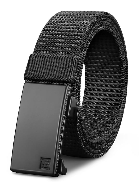 Ratchet Belts for Men, 1.25-Inch Nylon Automatic Buckle Belt