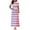 Purple, variant on Boho Dresses for Women 2025 Women's Fashion Printed Short Sleeve Round-Neck Ankle Dress Summer Dresses for Women 2025 Beige L