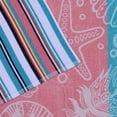 thumbnail image 7 of Mainstays 2pk Cotton Beach Towel, 58 x 28 in, Coral Starfish & Stripes, 7 of 7