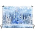 thumbnail image 3 of Fondo de invierno con tema de país de las maravillas, decoraciones para fiestas de país de las maravillas, fondo de fotografía con castillo de hielo de cristal para niños, accesorios de estudio, 3 of 5
