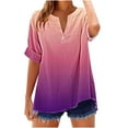 thumbnail image 2 of Sales Or Clearance Short Sleeve Womens Tops Plus Size V Neck T Shirt Floral Printed Summer Tunic Tops Oversized Loose Fit Boho Tshirts Trendy Dressy Casual Blouses Flash Deals Deals of The Week, 2 of 5