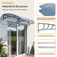 thumbnail image 6 of Tcbosik Awnings for Door Entrance, 120" x 35" Window Awning Canopy Exterior, Polycarbonate Cover Shelter for UV Rain Snow Protection, Gray & Gray Blue, 6 of 10