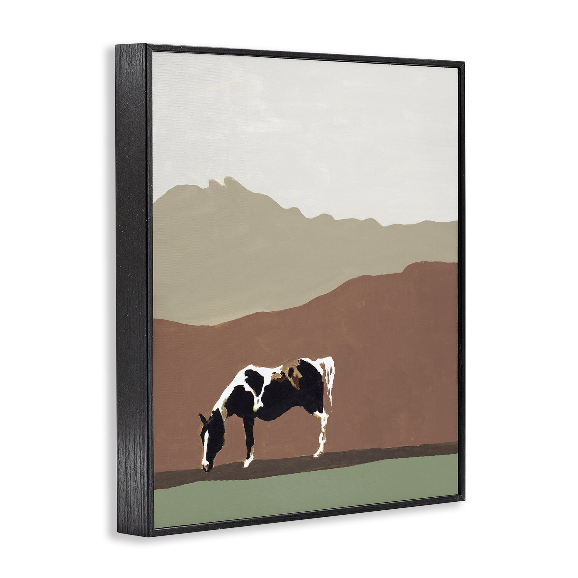 Stupell Industries Modern Mountains Horse Black Framed Giclee Art, design by Patricia Pinto