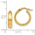 thumbnail image 3 of 14K Yellow Gold Earring Hoop Women'S 18 mm 16 Polished Earrings, 3 of 3