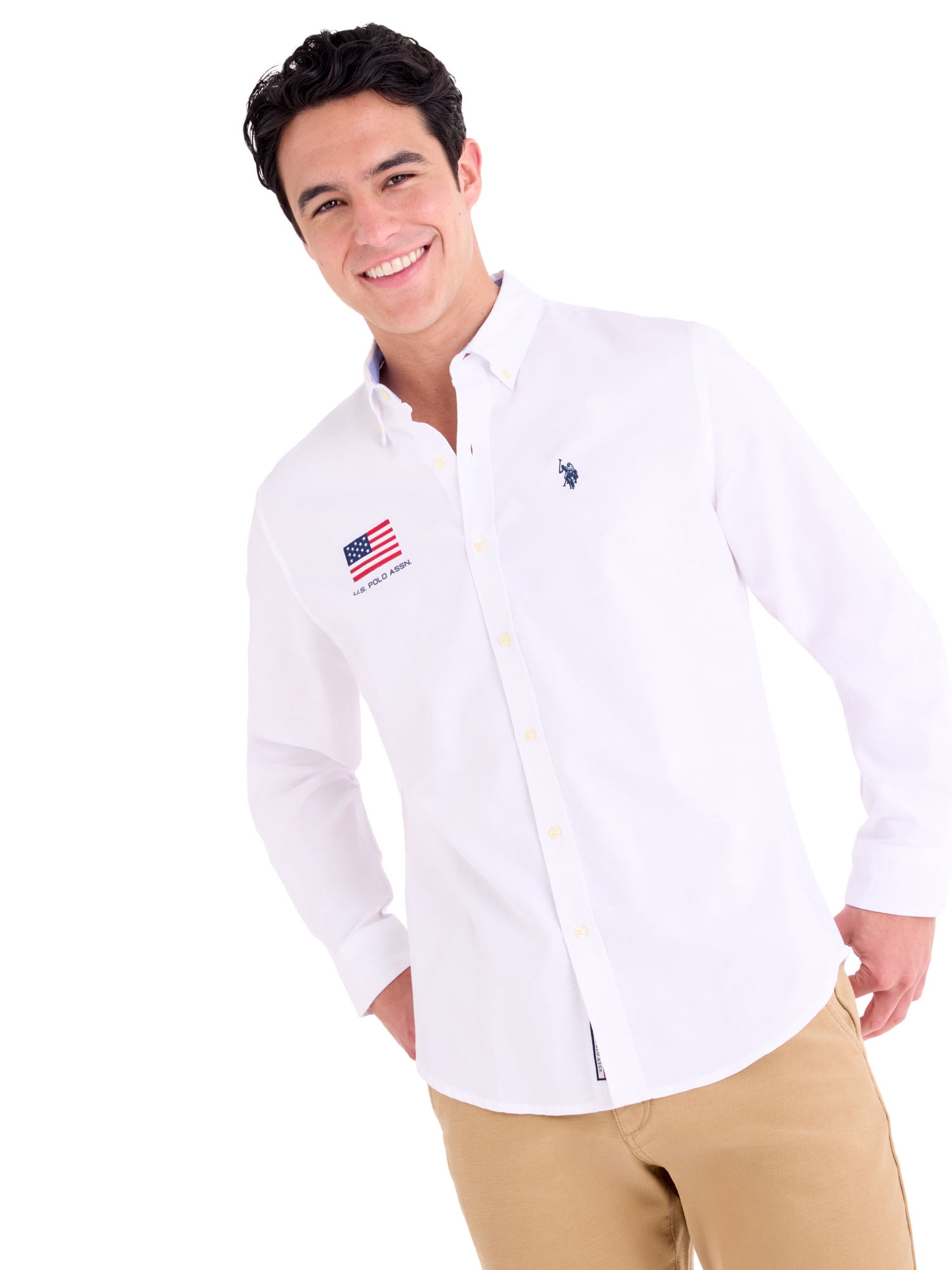 U.S. Polo Assn. Men's Long Sleeve Americana Oxford Shirt