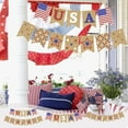 thumbnail image 7 of SLYNSHome 4th of July Red White and Blue Banner,Rustic Patriotic American Flag Burlap Banner Bunting Hanging Garland for Independence Day Party Decorations, 7 of 7