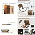 thumbnail image 2 of ZUXONGSY Elephant Flower Print PU Leather Crossbody Hobo Bag and Wallet Set for Women, Adjustable Strap, Perfect for Travel, Work & Shopping, 2 of 5