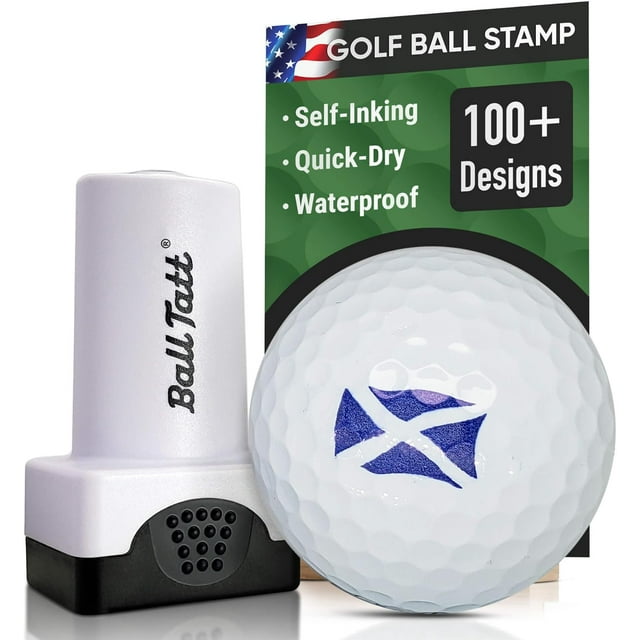 czcpp-- Marqueurs de Balle de Golf Scotland, Marqueur de Balle de Golf Auto-Encre, Outil de Marquage de Balle de Golf Réutilisable pour Identifier les Balles de Golf, Cadeau pour Golfeur Accessoires de Golf