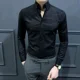 thumbnail image 4 of Ropa con Estampado Hombre Negro Tops Gráficos Camisas y Blusas de Lujo para Hombre Manga Larga Mangas Estilo Coreano Marca Barata Seda I, 4 of 5
