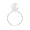 thumbnail image 2 of ANGARA Classic South Sea Cultured Pearl & Diamond Solitaire Ring in 14K White Gold for Women | June Birthstone, Birthday, Anniversary, Jewelry Gift for Women | Pearl Ring, 2 of 8