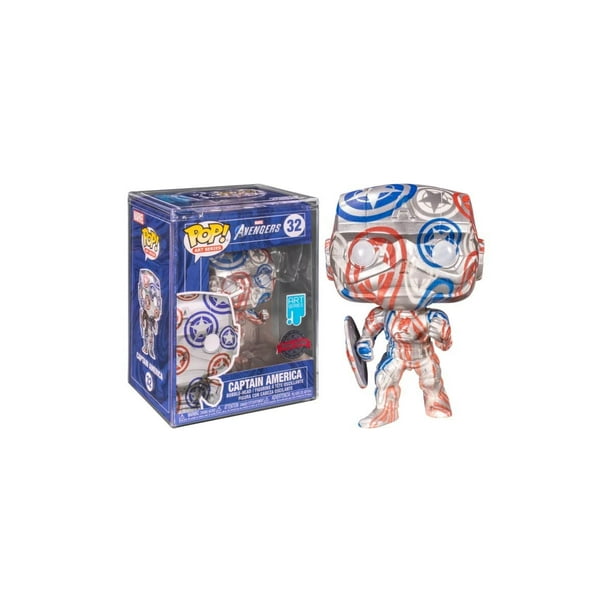 Funko POP! Artist Series: Marvel Patriotic Age - Captain America (Avengers, Stark Tech Suit Number 32) Exclusive Funko -