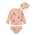 thumbnail image 4 of Character Baby Girl Rash Guard Swim Set with Hat, Sizes 0/3M-12M, 4 of 5