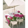 thumbnail image 3 of 54x80 Inch Outdoor Tablecloth with Umbrella Hole Zipper Rectangle Pink Spring Floral Rectangular Tablecloths Outside Waterproof Butterfly Farmhouse Patio Table Cloth Cover for Picnic Party, 3 of 8
